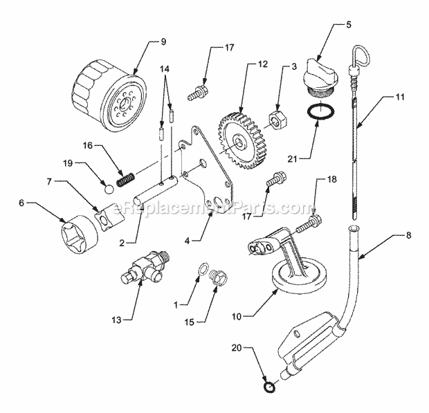 Lubrication Diagram and Parts List for 5254E 54AE542-710, 54BE542-710, 54CE542-710 Cub Cadet Lawn Tractor